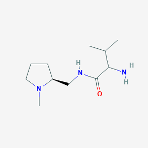 molecular formula C11H23N3O B15048037 2-amino-3-methyl-N-[[(2S)-1-methylpyrrolidin-2-yl]methyl]butanamide 