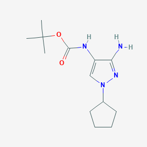molecular formula C13H22N4O2 B15048042 tert-butyl N-(3-amino-1-cyclopentyl-1H-pyrazol-4-yl)carbamate 