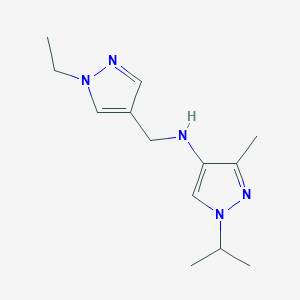 molecular formula C13H21N5 B15048047 N-[(1-ethyl-1H-pyrazol-4-yl)methyl]-3-methyl-1-(propan-2-yl)-1H-pyrazol-4-amine 