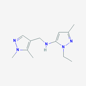 molecular formula C12H19N5 B15048052 N-[(1,5-dimethyl-1H-pyrazol-4-yl)methyl]-1-ethyl-3-methyl-1H-pyrazol-5-amine 