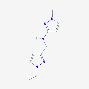 molecular formula C10H15N5 B15048077 N-[(1-Ethyl-1H-pyrazol-3-YL)methyl]-1-methyl-1H-pyrazol-3-amine 