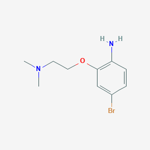 molecular formula C10H15BrN2O B15048163 4-Bromo-2-(2-(dimethylamino)ethoxy)aniline 