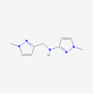 molecular formula C9H13N5 B15048193 1-Methyl-N-[(1-methyl-1H-pyrazol-3-YL)methyl]-1H-pyrazol-3-amine 