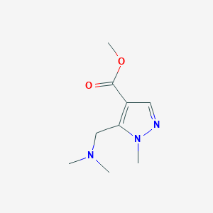 molecular formula C9H15N3O2 B15048240 Methyl 5-[(dimethylamino)methyl]-1-methyl-1H-pyrazole-4-carboxylate 