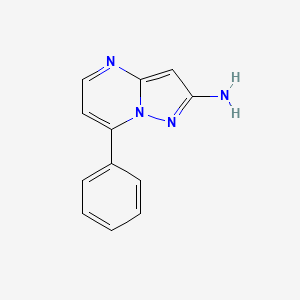 molecular formula C12H10N4 B15048253 7-Phenylpyrazolo[1,5-a]pyrimidin-2-amine 