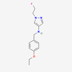 molecular formula C14H18FN3O B15048265 N-[(4-ethoxyphenyl)methyl]-1-(2-fluoroethyl)-1H-pyrazol-4-amine 