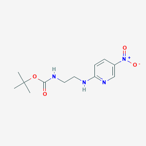 molecular formula C12H18N4O4 B15048269 tert-Butyl (2-((5-nitropyridin-2-yl)amino)ethyl)carbamate 