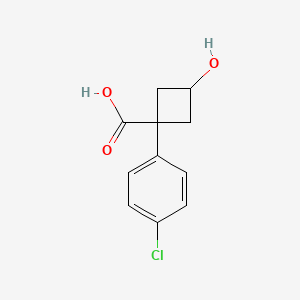 molecular formula C11H11ClO3 B1504827 1-(4-Chlorophenyl)-3-hydroxycyclobutanecarboxylic acid CAS No. 1145681-01-1