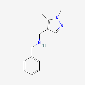 molecular formula C13H17N3 B15048293 benzyl[(1,5-dimethyl-1H-pyrazol-4-yl)methyl]amine 