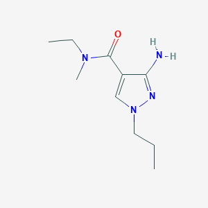 molecular formula C10H18N4O B15048367 3-Amino-N-ethyl-n-methyl-1-propyl-1H-pyrazole-4-carboxamide 