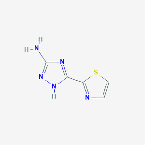 molecular formula C5H5N5S B15048449 5-Amino-3-(2-thiazolyl)-1H-1,2,4-triazole 