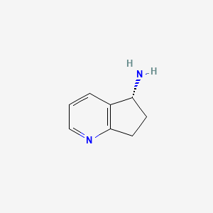 molecular formula C8H10N2 B15048471 (5R)-5H,6H,7H-cyclopenta[b]pyridin-5-amine 