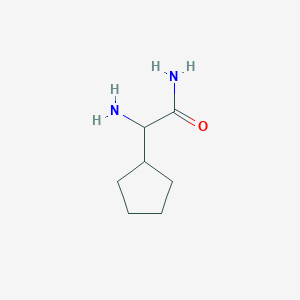 molecular formula C7H14N2O B15048525 2-Amino-2-cyclopentylacetamide 