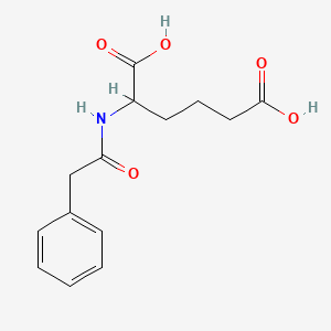 molecular formula C14H17NO5 B15048536 2-(2-Phenylacetamido)hexanedioic acid 