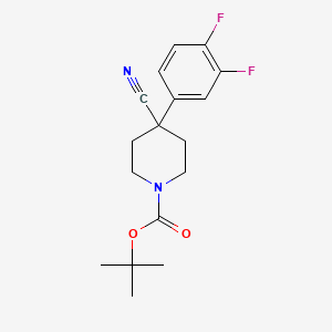 molecular formula C17H20F2N2O2 B1504856 tert-butyl 4-cyano-4-(3,4-difluorophenyl)piperidine-1-carboxylate CAS No. 906369-56-0
