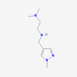 molecular formula C9H18N4 B15048676 [2-(Dimethylamino)ethyl][(1-methyl-1H-pyrazol-4-yl)methyl]amine 