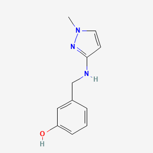 molecular formula C11H13N3O B15048727 3-{[(1-Methyl-1H-pyrazol-3-YL)amino]methyl}phenol 