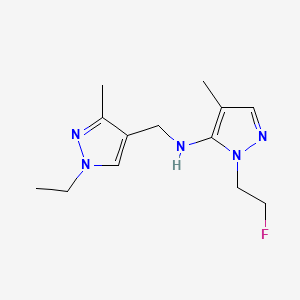 molecular formula C13H20FN5 B15048782 N-[(1-ethyl-3-methyl-1H-pyrazol-4-yl)methyl]-1-(2-fluoroethyl)-4-methyl-1H-pyrazol-5-amine 