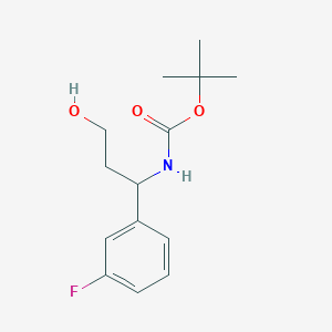 tert-Butyl (1-(3-fluorophenyl)-3-hydroxypropyl)carbamate