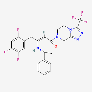 (Z)-3-[[(1R)-1-phenylethyl]amino]-1-[3-(trifluoromethyl)-6,8-dihydro-5H-[1,2,4]triazolo[4,3-a]pyrazin-7-yl]-4-(2,4,5-trifluorophenyl)but-2-en-1-one
