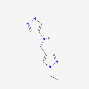molecular formula C10H15N5 B15048883 N-[(1-Ethyl-1H-pyrazol-4-YL)methyl]-1-methyl-1H-pyrazol-4-amine 