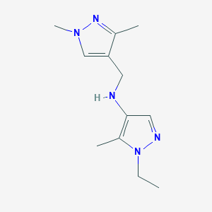 molecular formula C12H19N5 B15048921 N-[(1,3-dimethyl-1H-pyrazol-4-yl)methyl]-1-ethyl-5-methyl-1H-pyrazol-4-amine 