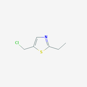 molecular formula C6H8ClNS B15049058 5-(Chloromethyl)-2-ethylthiazole CAS No. 861204-96-8