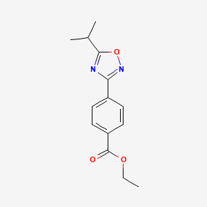 B1504906 Ethyl 4-(5-isopropyl-1,2,4-oxadiazol-3-YL)benzoate CAS No. 1166756-84-8
