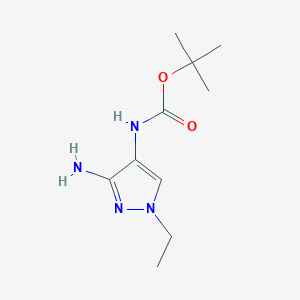 molecular formula C10H18N4O2 B15049093 tert-butyl (3-amino-1-ethyl-1H-pyrazol-4-yl)carbamate 