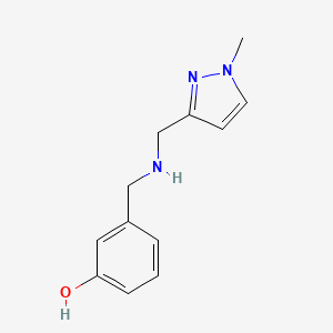 molecular formula C12H15N3O B15049200 3-({[(1-Methyl-1H-pyrazol-3-YL)methyl]amino}methyl)phenol 
