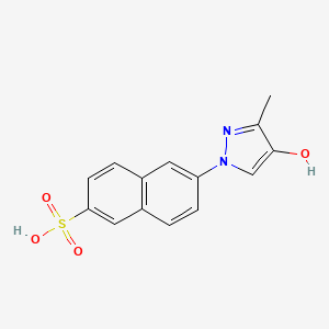 6-(4-Hydroxy-3-methyl-1H-pyrazol-1-YL)naphthalene-2-sulfonic acid