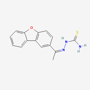 molecular formula C15H13N3OS B15049253 [(Z)-1-dibenzofuran-2-ylethylideneamino]thiourea 