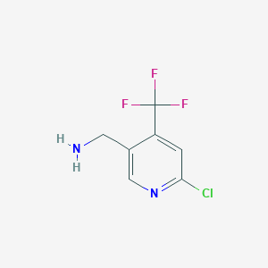 molecular formula C7H6ClF3N2 B15049282 (6-Chloro-4-(trifluoromethyl)pyridin-3-YL)methanamine 