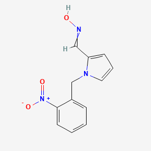 molecular formula C12H11N3O3 B15049283 N-({1-[(2-nitrophenyl)methyl]-1H-pyrrol-2-yl}methylidene)hydroxylamine 