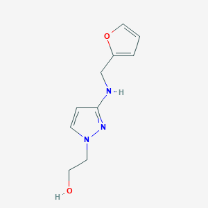 molecular formula C10H13N3O2 B15049294 2-{3-[(furan-2-ylmethyl)amino]-1H-pyrazol-1-yl}ethanol 