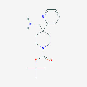 molecular formula C16H25N3O2 B1504931 Tert-butyl 4-(aminomethyl)-4-(pyridin-2-YL)piperidine-1-carboxylate CAS No. 1071485-66-9