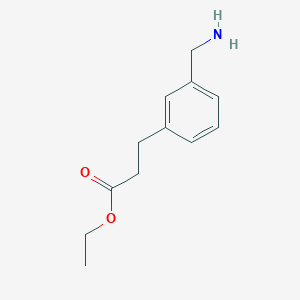 molecular formula C12H17NO2 B1504936 Ethyl 3-(3-(aminomethyl)phenyl)propanoate CAS No. 93071-66-0