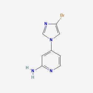 molecular formula C8H7BrN4 B15049432 4-(4-bromo-1H-imidazol-1-yl)pyridin-2-amine 