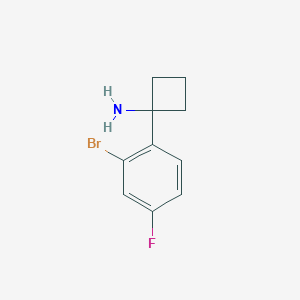 molecular formula C10H11BrFN B15049525 1-(2-Bromo-4-fluorophenyl)cyclobutanamine 