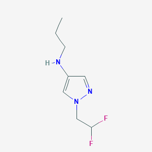 molecular formula C8H13F2N3 B15049528 1-(2,2-difluoroethyl)-N-propyl-1H-pyrazol-4-amine 