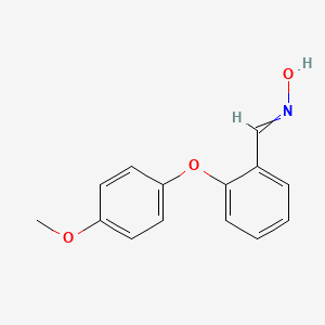 molecular formula C14H13NO3 B15049540 N-{[2-(4-Methoxyphenoxy)phenyl]methylidene}hydroxylamine 