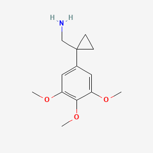 molecular formula C13H19NO3 B15049591 1-(3,4,5-Trimethoxyphenyl)cyclopropanemethanamine 