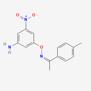 molecular formula C15H15N3O3 B15049628 (1E)-1-(4-Methylphenyl)ethanone O-(3-amino-5-nitrophenyl)oxime 