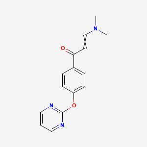 molecular formula C15H15N3O2 B15049635 3-(Dimethylamino)-1-[4-(pyrimidin-2-yloxy)phenyl]prop-2-en-1-one 