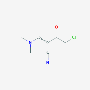 molecular formula C7H9ClN2O B15049697 4-Chloro-2-[(dimethylamino)methylidene]-3-oxobutanenitrile 