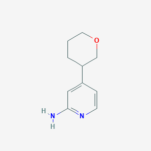 molecular formula C10H14N2O B15049711 4-(Oxan-3-yl)pyridin-2-amine 
