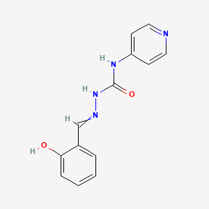 molecular formula C13H12N4O2 B15049745 3-{[(2-Hydroxyphenyl)methylidene]amino}-1-(pyridin-4-yl)urea 