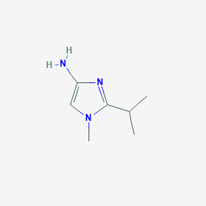 molecular formula C7H13N3 B15049772 1-methyl-2-(propan-2-yl)-1H-imidazol-4-amine 