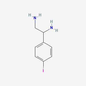 molecular formula C8H11IN2 B15049777 1-(4-Iodophenyl)ethane-1,2-diamine 