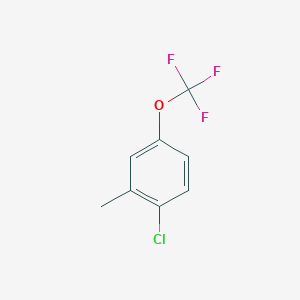 molecular formula C8H6ClF3O B15049804 1-Chloro-2-methyl-4-(trifluoromethoxy)benzene 